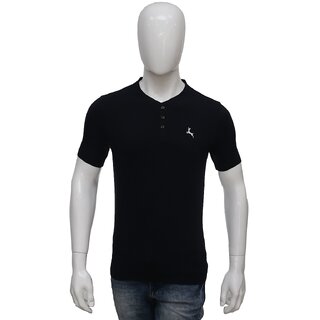 Redline Mens Solid Henley Neck T-Shirt
