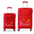 Timus Salsa 4 Wheel Red Trolley Suitcase Set of 2,22+26 inches Expandable Cabin and Check-in Luggage with inbuilt TSA