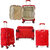 Timus Salsa 4 Wheel Red Trolley Suitcase Set of 2,22+26 inches Expandable Cabin and Check-in Luggage with inbuilt TSA