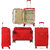 Timus Salsa 4 Wheel Red Trolley Suitcase Set of 2,22+26 inches Expandable Cabin and Check-in Luggage with inbuilt TSA