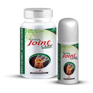 Zenius joint care kit for joint pain treatment  joint support supplement - (60 Capsule + 60ml Oil)