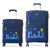 Timus Salsa 4 Wheel Blue Trolley Suitcase Set of 2,22+26 inches Expandable Cabin and Check-in Luggage with inbuilt TSA