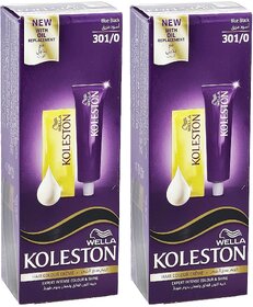 Wella Koleston 301/0 Blue Black Hair Colour - 110ml (Pack Of 2)