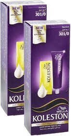 Wella Koleston Blue Black 301/0 Hair Colour - Pack Of 2 (110ml)