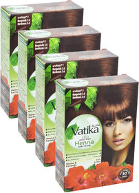 Vatika Henna Burgundy 3.6 Hair Colour - 60g (Pack of 4)