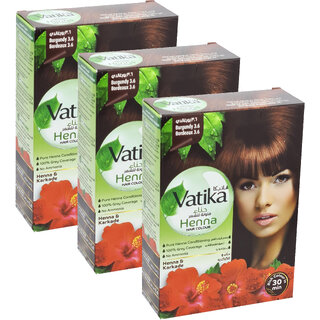 Vatika Henna Burgundy 3.6 Hair Colour - 60g (Pack of 3)