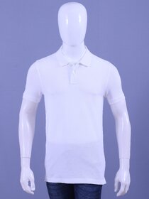 REDLINE MENS BRILLIANT WHITE SOLID POLO T-SHIRTS