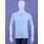 Men's Water Blue Enzyme Finish Solid Polo T-Shirt