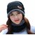Eastern Club Women Black Woolen Winter Cap (Pack of 2)