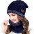 Eastern Club Women Blue Woolen Winter Cap (Pack of 2)
