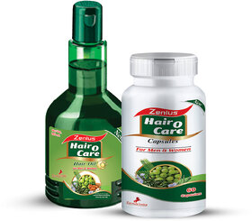 Zenius Hair O Care Kit for reducing hair loss and boosts hair growth - 60 Capsules 100ml oil