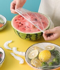 Kudos Kitchen Wrap Seal Fresh Keeping Caps Fresh Keeping Covers, Stretchable Food Covers (100PCS)
