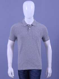 REDLINE MENS GREY MELANGE POCKET POLO T-SHIRTS