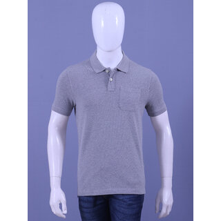 REDLINE MENS GREY MELANGE POCKET POLO T-SHIRTS