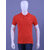 Redline Mens Red Solid 100% Cotton Polo Collar T-Shirt