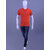 Redline Mens Red Solid 100% Cotton Polo Collar T-Shirt