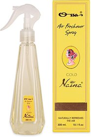OSSA Gold Naina Air Freshener Long Lasting Home Fragrance For Home And Office Spray (300 ml)