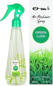 OSSA Green Lush Air Freshener Long Lasting Home Fragrance For Home And Office Spray (300 ml)
