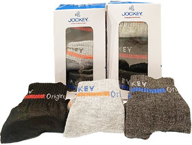 JOCKEY Cotton Ankle Length Socks (3 Pair)