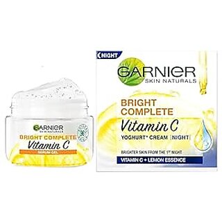 Garnier Skin Naturals, Night Cream, Anti-Dark Spots  Brightening, Bright Complete Vitamin C Yoghurt, 40 g