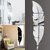 Grahak Trend Plume Feather Silver 3D Acrylic wall Sticker.