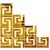 Grahak Trend 10 Wall Geometric Golden 3D Acrylic wall Sticker.