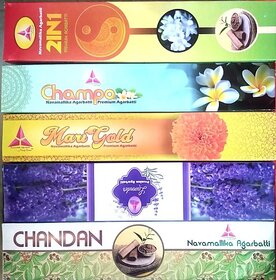 Navamallika Agarbatti Super Value Monthly Pack Multifragnance (20, Set Of 12)