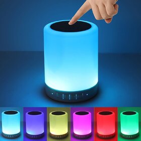 Ditya Wireless Portable Bluetooth Speaker with Smart Touch LED Lamp, Pen Drive, SD Card, AUX and Mic (Multi Color)