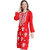 Numak Women Chikan Embroidery Straight Kurta (Red, White)