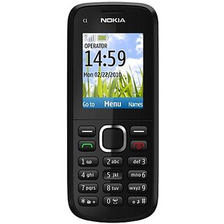 Second Hand (Refurbished) Nokia C1-02 (Single Sim, 1.8 inches Display) Superb Condition, Like New