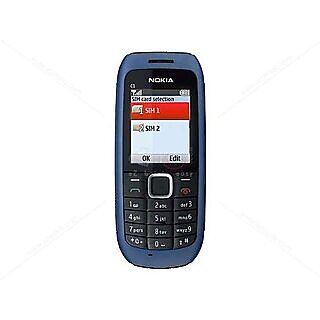 Second Hand (Refurbished) Nokia C1-00 (Blue, Dual SIM, 1.8 Inch Display) - Superb Condition, Like New