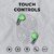 TecSox Grand 700 Wireless Earbuds IPX 16hrs Best Low Latency Bluetooth Headset (Green, True Wireless)_WHL-209