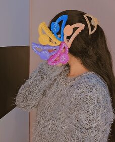 Beautiful Korean style, Hair Clutcher for Women  Girls, Multi Color Pack of 6