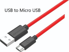 1 Meter USB to micro USB fast charging and data transfer cable, TPE, Red color