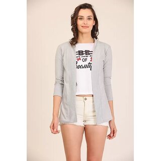 Classy Hangers Women Light Grey Shrug