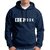 Hit Square Men Blue Printed Hooded Full Sleeve Sweatshirt