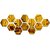 Grahak Trend - 13 Hexagon Golden 3D Acrylic Mirror Wall Stickers