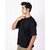 JAGTEREHO Black Oversized Cotton Crew Neck Half Sleeve T-Shirt for Men And Boys