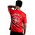 JAGTEREHO Men's Oversized Round Neck Half Sleeve Cotton T-Shirt Red