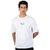 JAGTEREHO Men's Oversized Round Neck Half Sleeve Cotton T-Shirt White