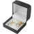 Lucky Jewellery Unique White Color Golden Plated Formal Wedding Shirt, Suit, Blazer Cufflinks Pair Set for Men