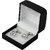 Lucky Jewellery Unique White Color Silver Plated Formal Wedding Shirt, Suit, Blazer Cufflinks Pair Set for Men