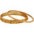 Lucky Jewellery 18K Gold Plated Designer Gold color Traditional Ethinic Bangles set For Women