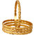 Lucky Jewellery 18K Gold Plated Designer Gold color Traditional Ethinic Bangles set For Women
