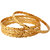 Lucky Jewellery 18K Gold Plated Designer Gold color Traditional Ethinic Bangles set For Women