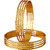 Lucky Jewellery 18K Gold Plated Designer Gold color Traditional Ethinic Bangles set For Women