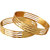 Lucky Jewellery 18K Gold Plated Designer Gold color Traditional Ethinic Bangles set For Women