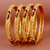 Lucky Jewellery 18K Gold Plated Designer Gold color Traditional Ethinic Bangles set For Women