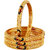 Lucky Jewellery 18K Gold Plated Designer Gold color Traditional Ethinic Bangles set For Women