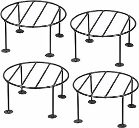 IRON FLOWER POT STAND SET OF 4
